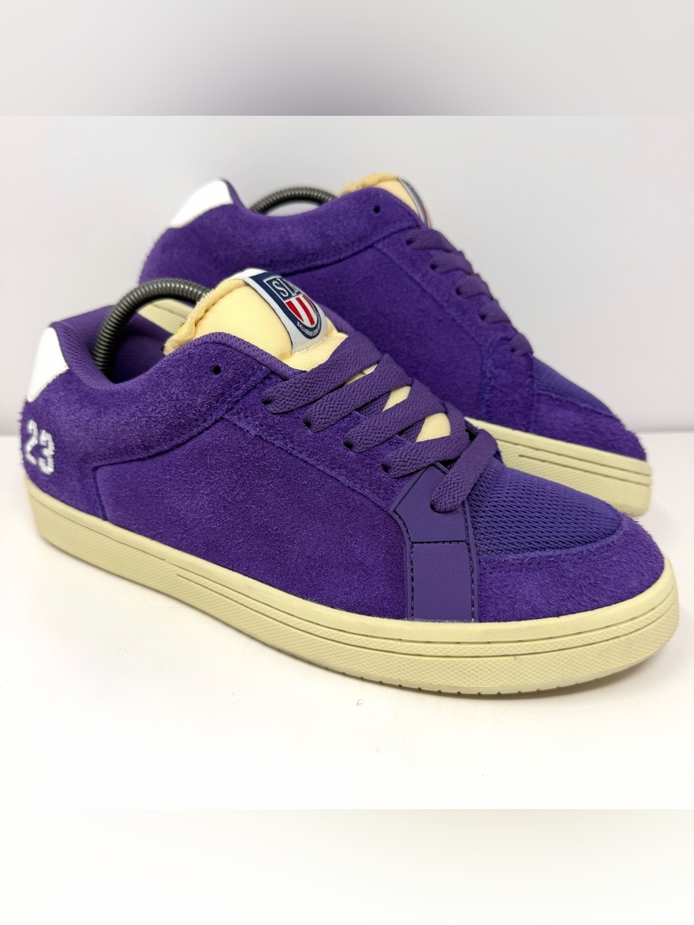 Etnies Men’s Sal 23 Retro Chunky Skate Sneakers Sz 9 Purple Suede Sample Shoes